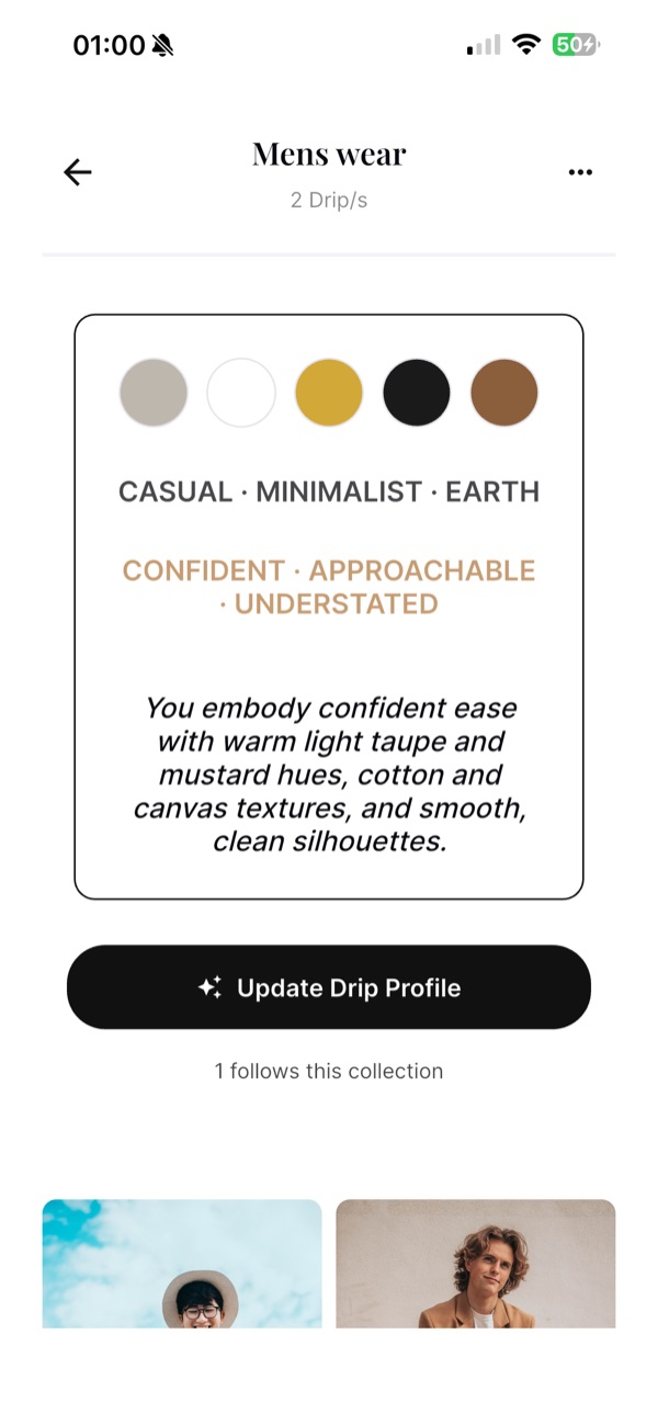 DRIPLAY - AI style profile